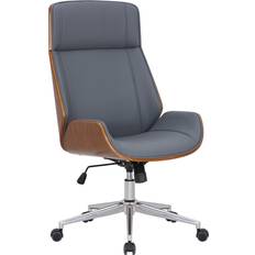 Marron Chaises de bureau CLP Fauteuil Varel Noyer Gris Chaise de bureau