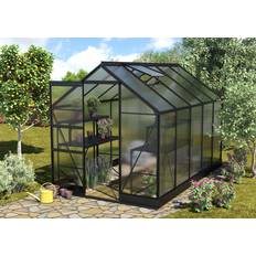 Gewächshäuser Vitavia Apollo 6200 195 x 323 cm 4 mm Hohlkammerplatten 2 Fenster Aluminium