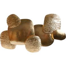 Metall Väggdekor Home ESPRIT Gyllene Modern Väggdekoration 80 x 6,5 x 48 cm Väggdekor
