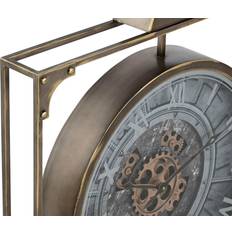 Home ESPRIT Black Golden Crystal Iron 60 x 9 x 80 cm Wall Clock 80cm
