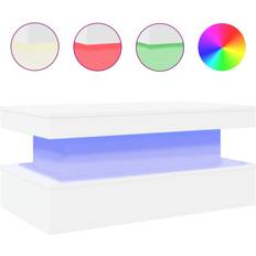 Rectangular - Red Coffee Tables vidaXL With LED Lights 90 x 50 x 40 cm Coffee Table