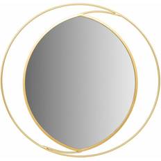 Alexandra House Living Gold Metal Glass MDF Wood 91 x 2 x 91 cm Wall Mirror