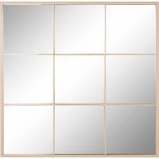 Kristall Väggspeglar Home ESPRIT Beige Scandi 90 x 2 x 90 cm Väggspegel 36cm