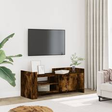 Natural TV Benches vidaXL Cabinet Smoked Oak 100 x 35 x 40 cm TV Bench