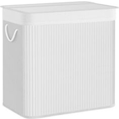 SlickBlue 3-Section Laundry Hamper With Lid - White (24)