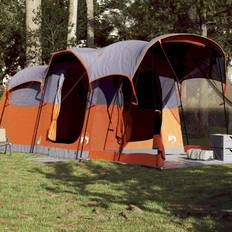 vidaXL (grey) Family Tent Tunnel 8-Person Dome Tent Patio Camping Tent Waterproof