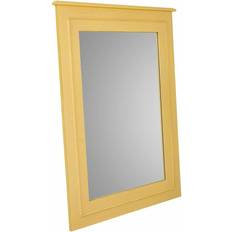 Yellow Mirrors Alexandra House Living Yellow Glass Fir Wood 3 x 90 x 70 cm Wall Mirror