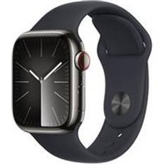 Watch Series 9 GPS 41mm Stainless Steel Case with Midnight Sport Band - M/L