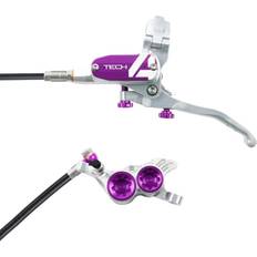 Ricambi per Bicicletta Hope Technology Tech 4 V4 Hydraulic Disc Brake Silver/Purple Front Right Hand Standard Black