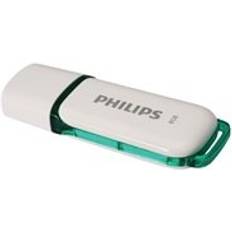 Minnekort & minnepenner Philips Snow Edition (8 GB, USB 2.0, USB-A) USB Stick, Weiss, Türkis