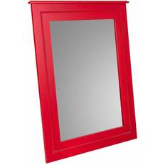 Red Mirrors Alexandra House Living Red Glass Fir Wood 3 x 90 x 70 cm Wall Mirror