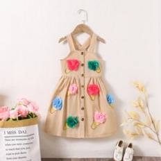 Dresses Shein Young Girls Casual Colorful Ice Cream Graphic Sleeveless A-Line Dress, Spring Summer