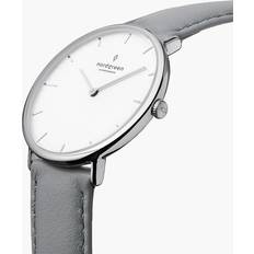 Nordgreen Watches Nordgreen Native Scandinavian 32mm Silver Analog with White and Grey Leather