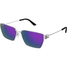 Solbriller Balenciaga BB0374SK Asian Fit 003 Solbriller Mænd - Silver