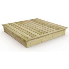 Wooden Sandpit King Kong with cover Sandpit for kids with impregnated lid, Sandbox for children 195x195x32 cm