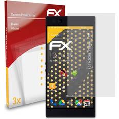 Screen Protectors atFoliX 3x panzerfolie für razer phone schutzfolie matt&stoßfest folie Transparent