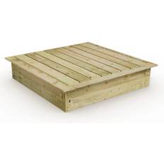 Wooden Sandpit King Kong with cover Sandpit for kids with impregnated lid, Sandbox for children 145x145x32 cm