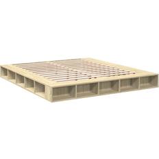200 cm - Eg Sengerammer vidaXL Sengestel 200x200 cm Konstrueret Træ Sonoma-eg Sengeramme