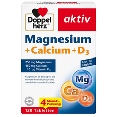 Doppelherz Magnesium + Calcium + D3 Tabletten 120 Stk.