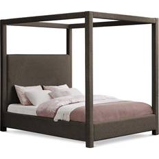 King Beds Stan Bed Upholstered in Brown (King)