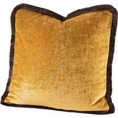 Artwood Garda Velvet Cognac Kuddfodral Fringe 60 x 60 Kuddöverdrag Brun