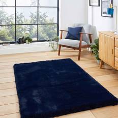 Blue Carpets Think Rugs Super Teddy Rectangle 80 x 150 Navy Blue cm