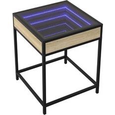 vidaXL With Infinity LED Nightstand 40x40x51 cm Bedside Table