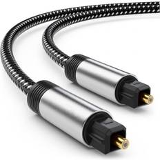 MTK 1,5m Optisk Kabel Nylonflätad SPDIF Guldpläterad Kontakt