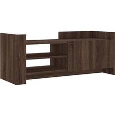 Natural TV Benches vidaXL Cabinet Brown Oak 100 x 35 x 40 cm TV Bench