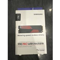 Sealed samsung 990 pro 2tb pcle 4.0 nvme m.2ssd w/ heatsink black mz-v9p2t0