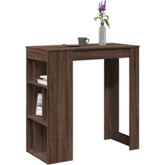 Legno - Rettangolare Tavoli da bar vidaXL Con Rastrelliera Marrone 102x50x103.5 cm Multistrato Tavolo da bar