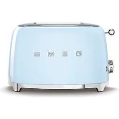 Smeg Blue Toasters Smeg TSF01 2-Slice Wide-Slot Toaster - Pastel Blue