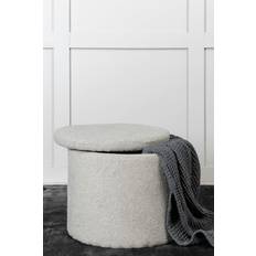 Polyester Poufs Venture Design Dunken 51 x 51 x 43 cm Teddy Ottoman Pouf