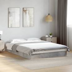 Senge & Madrasser vidaXL Sengestel 140x200 cm Konstrueret Træ Betongrå Sengeramme