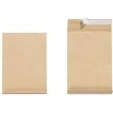 Versandtasche Luftpolstertasche, Faltenversandtasche B4, haftklebend, braun ohne Fenster, Natron-Recycling/Kraftpapier, 130 g/qm (1 x)