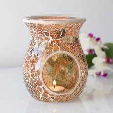 Large Crackle Oil Burner - Brown