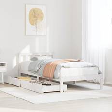 vidaXL Bed Frame with Drawers 90x200 cm Solid Wood Pine
