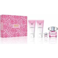 Eau de Toilette Versace Bright Crystal 4 Pcs Gift Set 3.4 OZ & Shower Gel 3.4 OZ & EDT 0.17 OZ Mini - Mahogany