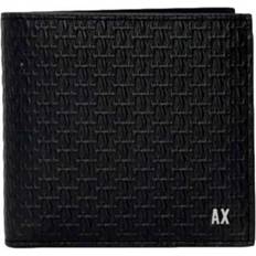 Armani Exchange Essential Elba Overall Logo Bi-Fold Wallet - Black Men