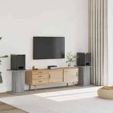 Wood Speaker Stands vidaXL Speaker Stands 2 pcs Grey Sonoma 30 x 30 x 60 cm