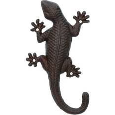 Garden & Outdoor Environment AB Tools Lizard Gecko Garden Wall Door Shed Sculpture Ornament Statue Metal Decoration - One Size