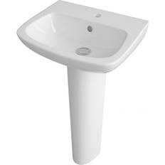 Bathroom Sinks Balterley 1 Tap Hole Ceramic Basin & Full Pedestal 450 mm White