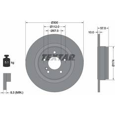 Brake System Textar Brake Disc PRO 92163303 2x