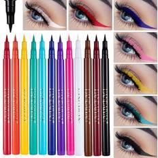Cosmetics Handaiyan 12pcs/set iquid eyeliner eye makeup waterproof colour liner pen long lasting