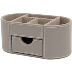 Grey Desktop Organizers Osco Faux Leather Executive Desk Organiser, Grey