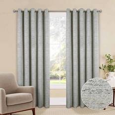 JD Williams Rowan Jacquard Eyelet Curtains 114x183 cm Grey