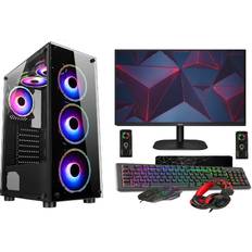 Asc Technology Gaming PC Bundle Intel Core i5. RTX 3050 6GB 16GB RAM 256GB SSD+1TB 22" Monitor PC Bundle & Speaker