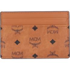 MCM Mini Monogram-Print Cardholder - Men - Brown