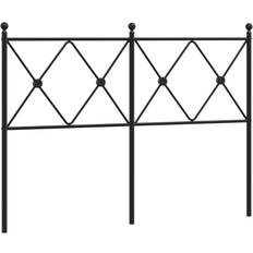 vidaXL Huvudgavel Metall Svart 120 cm Sänggavel