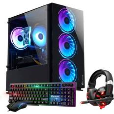 Desktop Computers HAJAAN Gaming Desktop PC i5 11400F 4.40GHz Radeon RX 580 8GB 512GB SSD 16GB DDR4 RAM 3200 Wi-Fi Bluetooth Windows 11 Pro